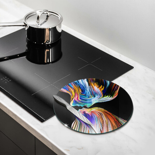 Chopping board glass Abstraction kiss