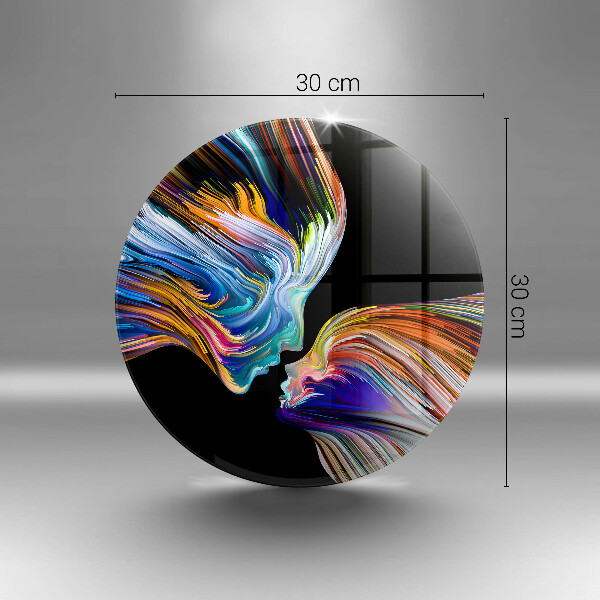 Chopping board glass Abstraction kiss