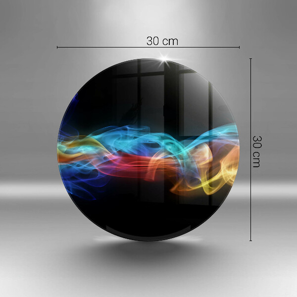Chopping board glass Colorful smoke