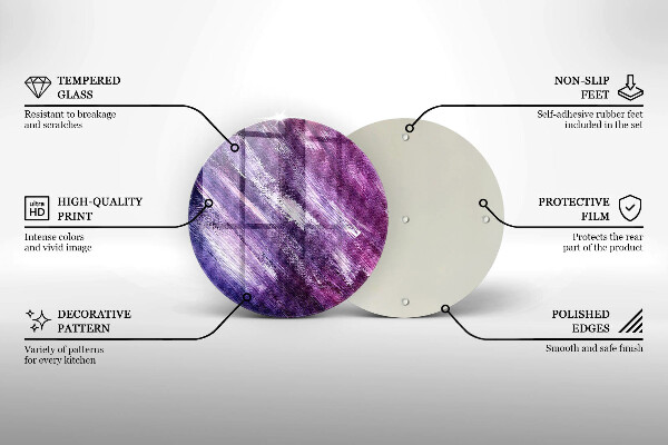 Glass cutting board Paint abstraction