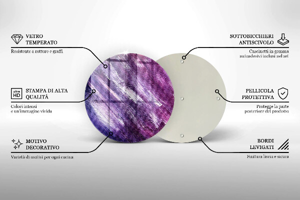 Glass cutting board Paint abstraction