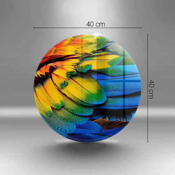 Glass cutting board Colorful parrots