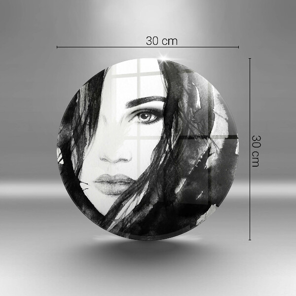 Glass cutting board Woman's face