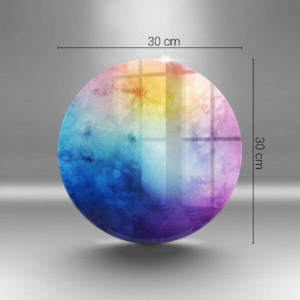 Glass cutting board Rainbow watercolor spots