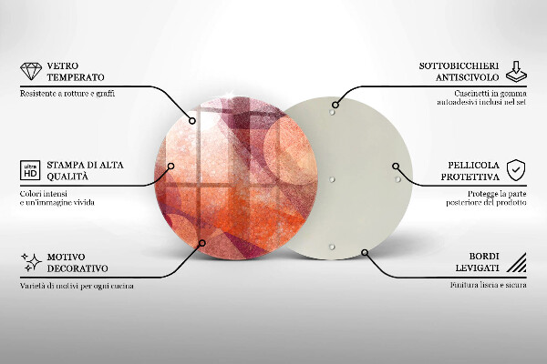 Glass cutting board Abstract art