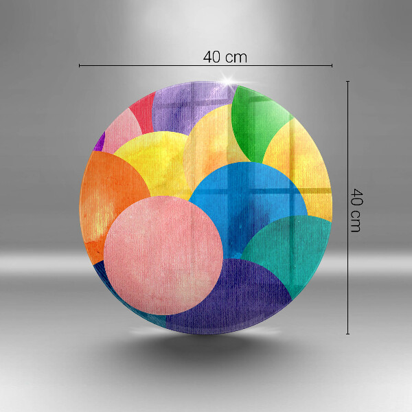 Glass cutting board Colorful wheels