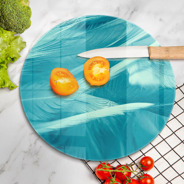 Glass cutting board Delicate feathers