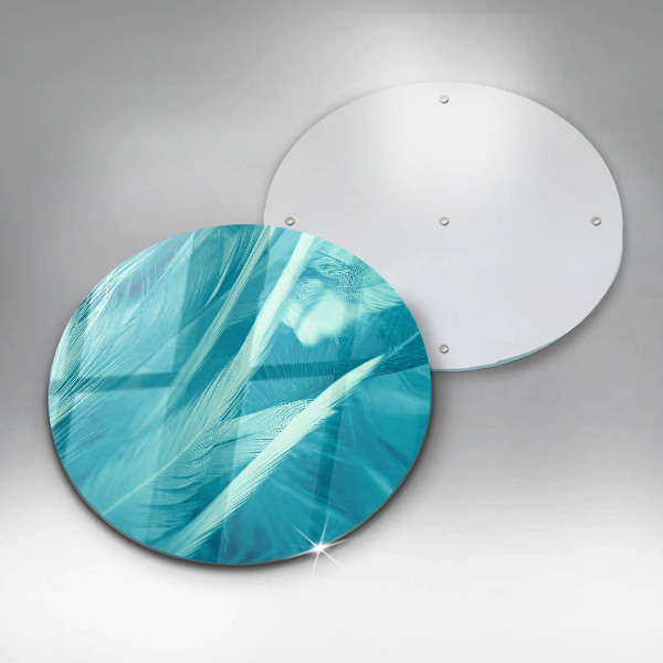 Glass cutting board Delicate feathers