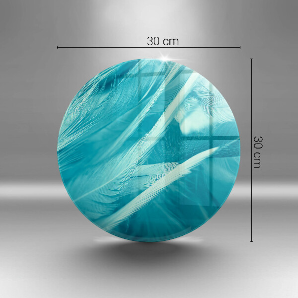 Glass cutting board Delicate feathers