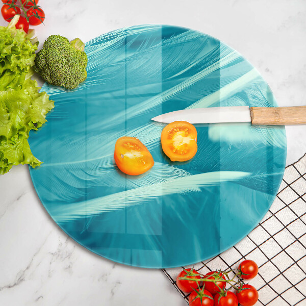 Glass cutting board Delicate feathers