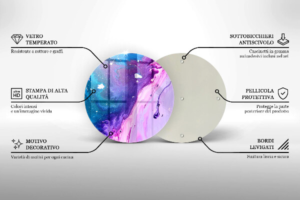 Glass cutting board Abstraction ink