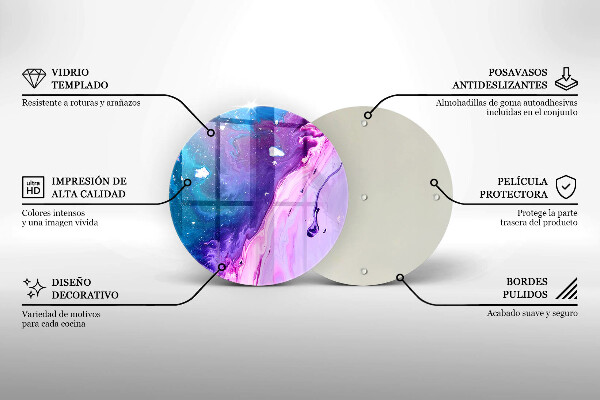 Glass cutting board Abstraction ink