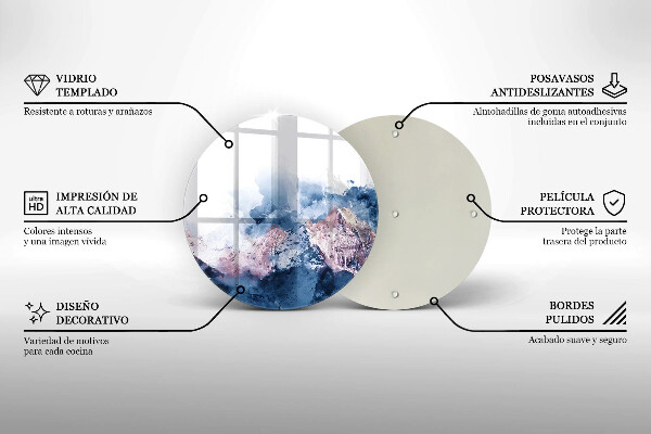 Chopping board Abstraction painted mountains
