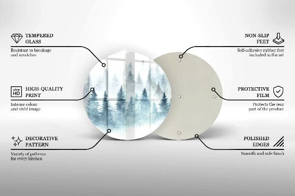 Chopping board Painted winter forest