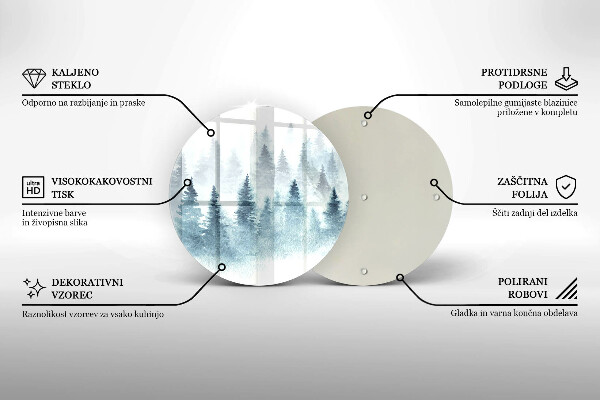 Chopping board Painted winter forest