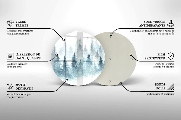 Chopping board Painted winter forest