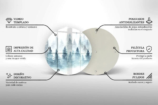 Chopping board Painted winter forest