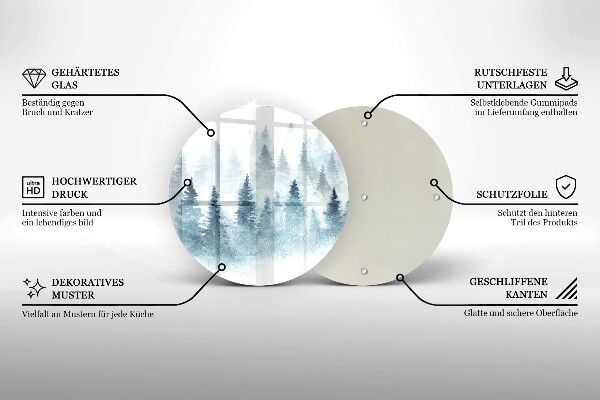 Chopping board Painted winter forest