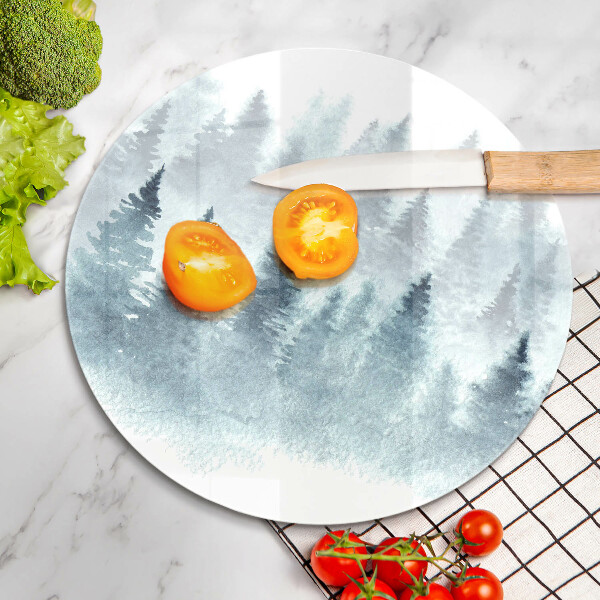 Chopping board Painted winter forest