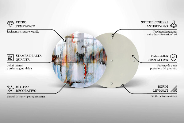 Chopping board glass Paints abstraction