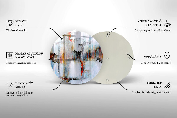 Chopping board glass Paints abstraction