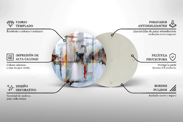 Chopping board glass Paints abstraction