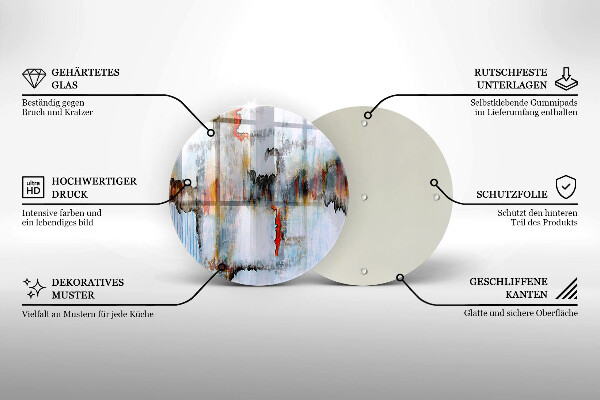Chopping board glass Paints abstraction