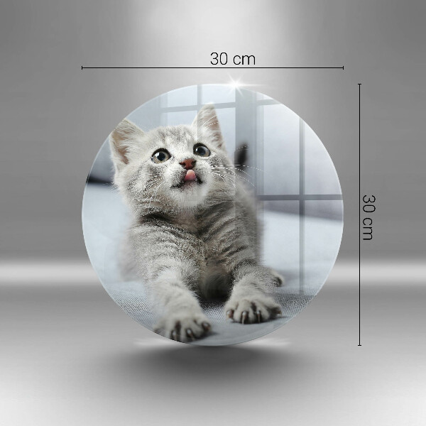 Chopping board glass Little cute kitty