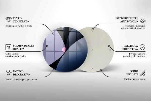 Chopping board glass Abstraction shapes