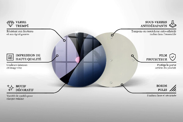 Chopping board glass Abstraction shapes