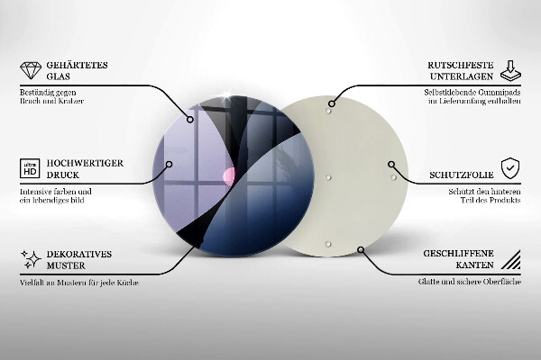 Chopping board glass Abstraction shapes