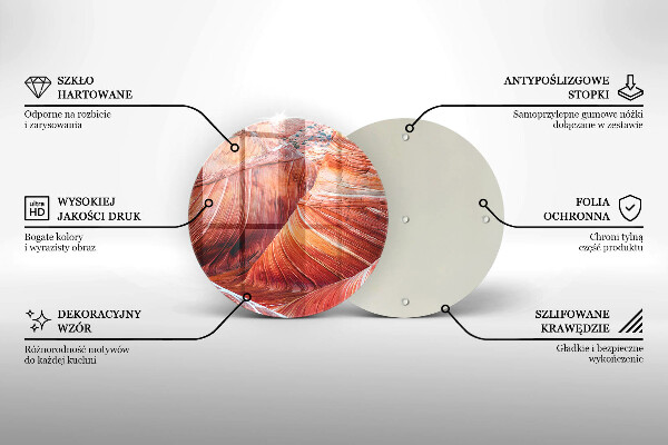 Chopping board glass Grand Canyon