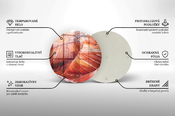 Chopping board glass Grand Canyon