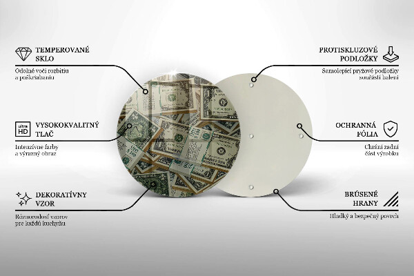 Chopping board glass Dollars