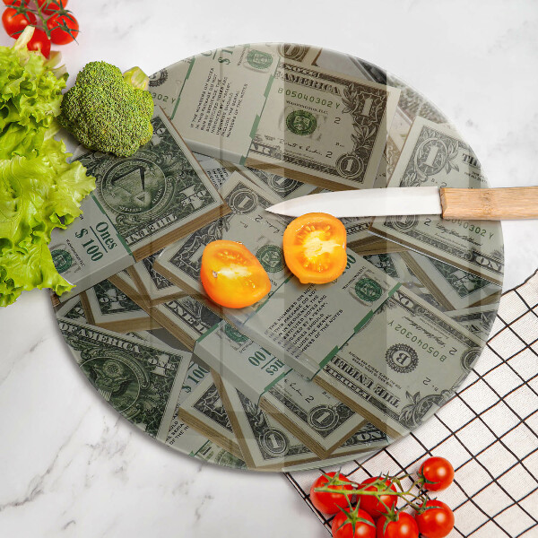 Chopping board glass Dollars