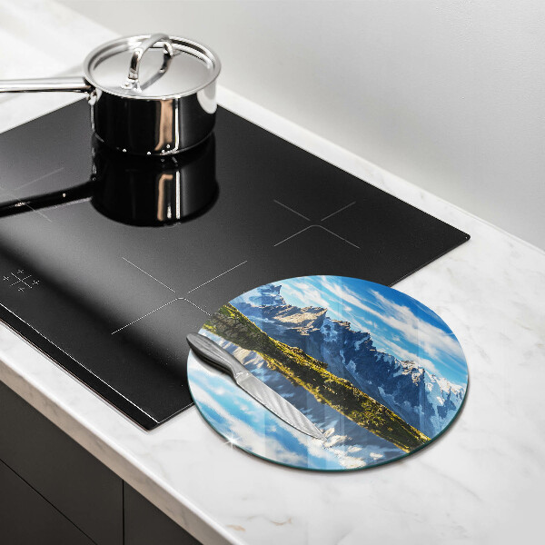 Glass cutting board Mountain landscape
