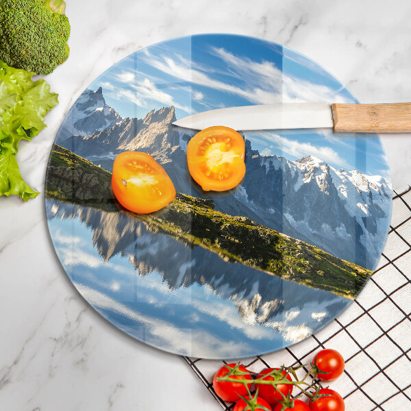 Glass cutting board Mountain landscape