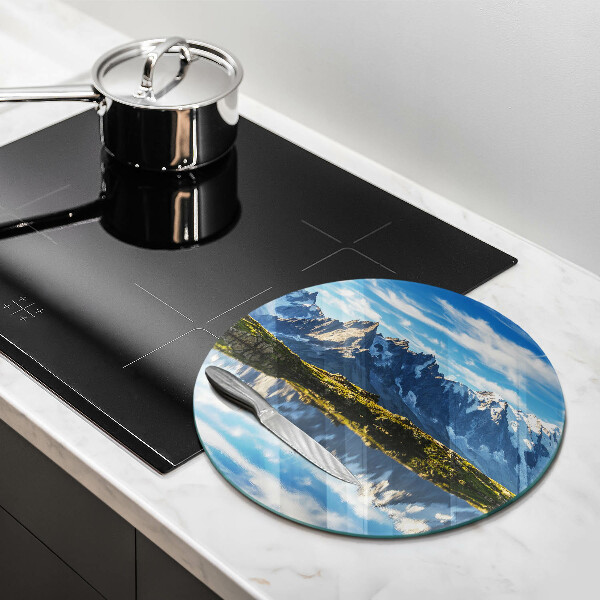 Glass cutting board Mountain landscape