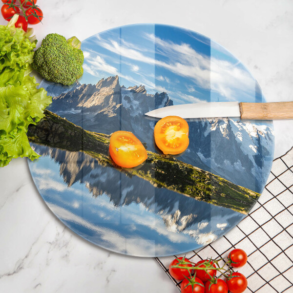 Glass cutting board Mountain landscape
