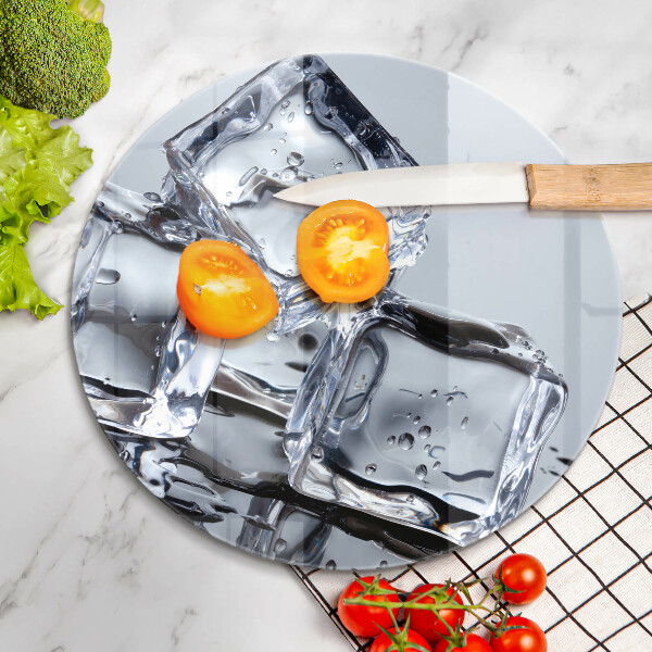 Chopping board glass Ice cubes