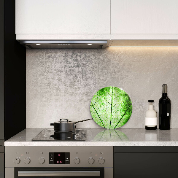 Chopping board glass Decorative leaf