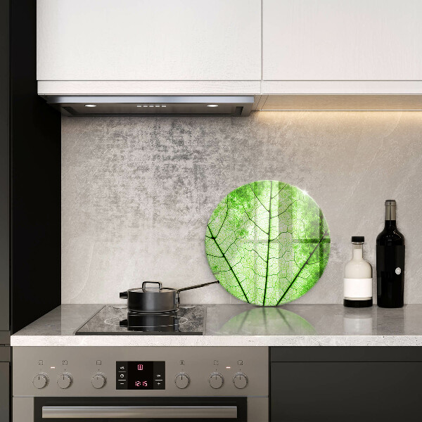 Chopping board glass Decorative leaf