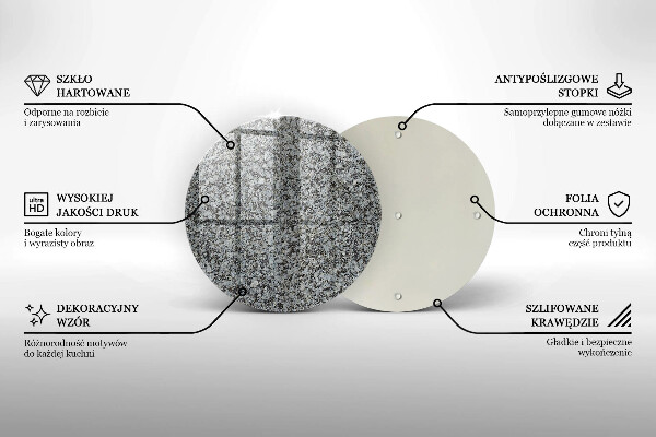 Chopping board glass Stone texture