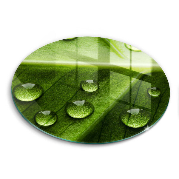 Chopping board glass Nature Rosa and Leaf