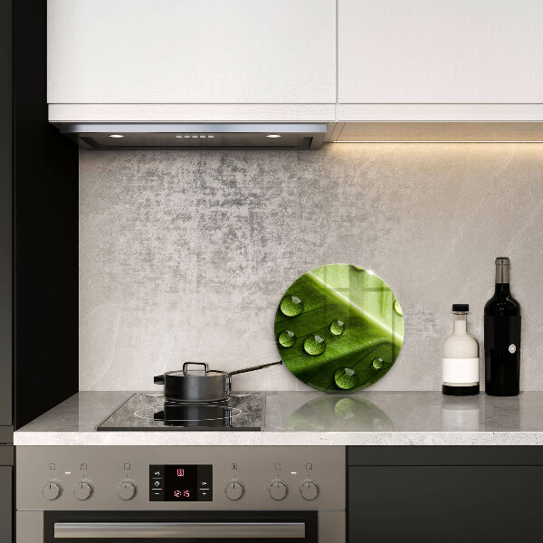 Chopping board glass Nature Rosa and Leaf