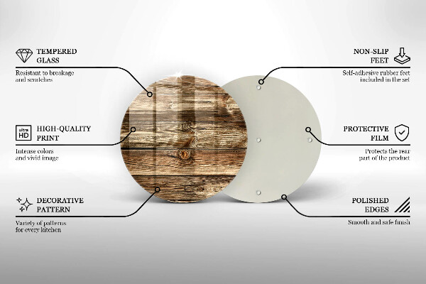 Chopping board glass Wood texture boards