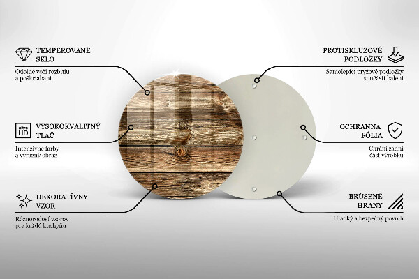 Chopping board glass Wood texture boards