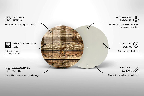 Chopping board glass Wood texture boards