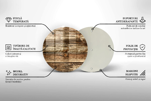 Chopping board glass Wood texture boards