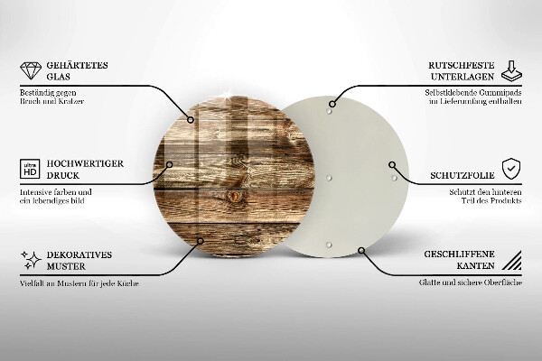 Chopping board glass Wood texture boards
